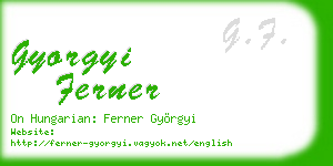 gyorgyi ferner business card